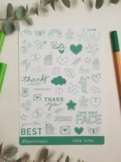 cute lines (Green)