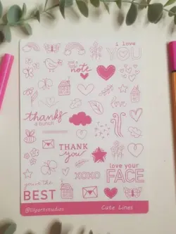 cute lines (Pink)