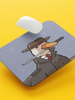 Duck With Knife Mouse Pad