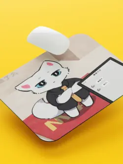 Cat With Tasks Mouse Pad