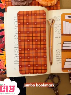 Fall Gingham Jumbo Bookmark